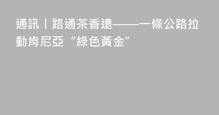 通訊丨路通茶香遠——一條公路拉動肯尼亞“綠色黃金”