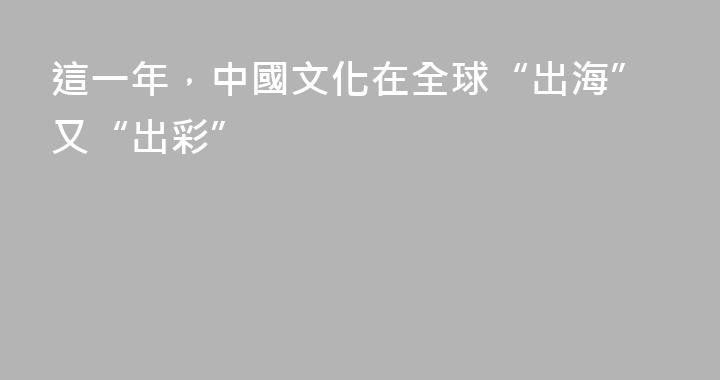 這一年，中國文化在全球“出海”又“出彩”