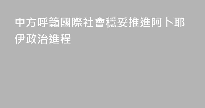 中方呼籲國際社會穩妥推進阿卜耶伊政治進程
