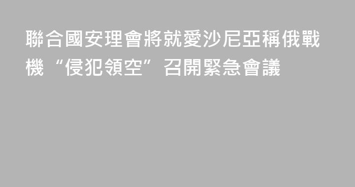 聯合國安理會將就愛沙尼亞稱俄戰機“侵犯領空”召開緊急會議