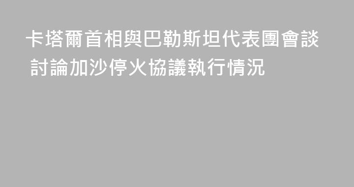 卡塔爾首相與巴勒斯坦代表團會談 討論加沙停火協議執行情況