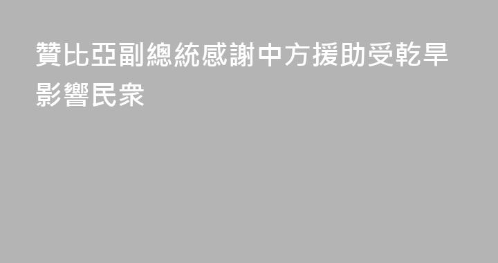 贊比亞副總統感謝中方援助受乾旱影響民衆