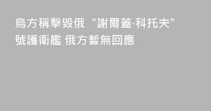 烏方稱擊毀俄“謝爾蓋·科托夫”號護衛艦 俄方暫無回應