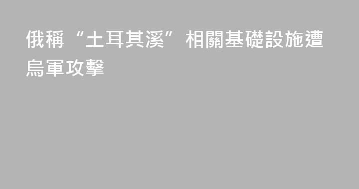 俄稱“土耳其溪”相關基礎設施遭烏軍攻擊