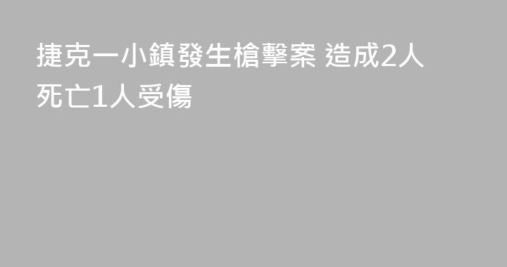 捷克一小鎮發生槍擊案 造成2人死亡1人受傷