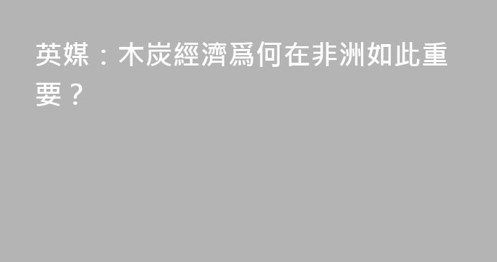 英媒：木炭經濟爲何在非洲如此重要？