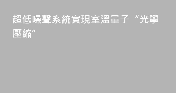 超低噪聲系統實現室溫量子“光學壓縮”