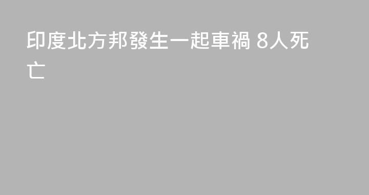 印度北方邦發生一起車禍 8人死亡