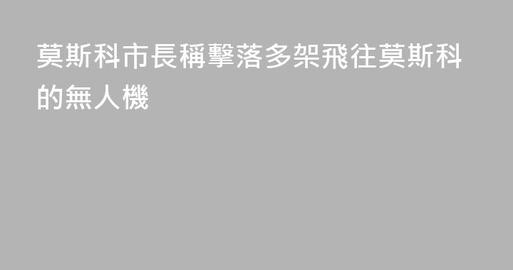 莫斯科市長稱擊落多架飛往莫斯科的無人機