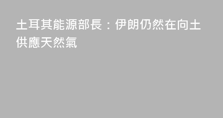 土耳其能源部長：伊朗仍然在向土供應天然氣