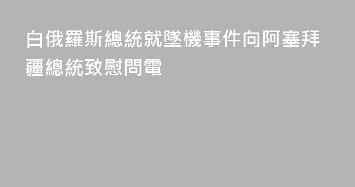 白俄羅斯總統就墜機事件向阿塞拜疆總統致慰問電