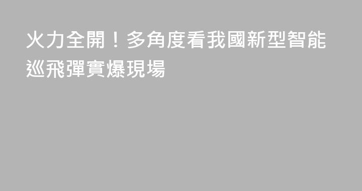 火力全開！多角度看我國新型智能巡飛彈實爆現場