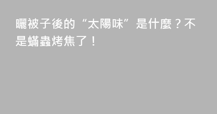曬被子後的“太陽味”是什麼？不是蟎蟲烤焦了！