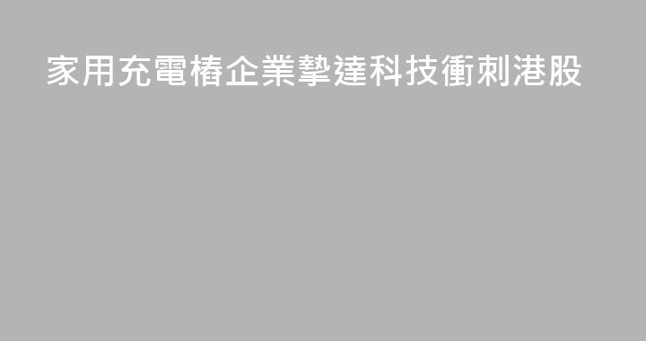 家用充電樁企業摯達科技衝刺港股