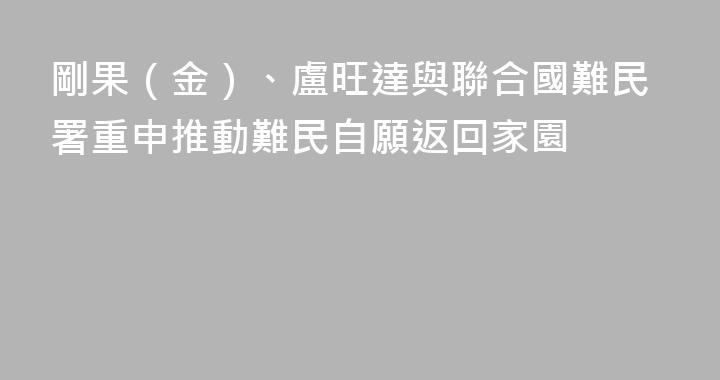 剛果（金）、盧旺達與聯合國難民署重申推動難民自願返回家園