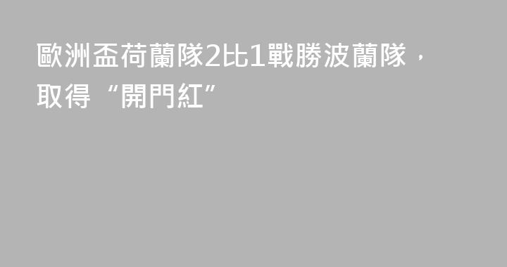 歐洲盃荷蘭隊2比1戰勝波蘭隊，取得“開門紅”