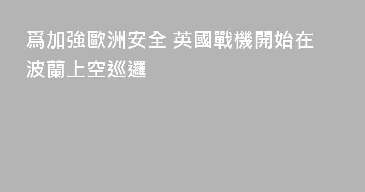 爲加強歐洲安全 英國戰機開始在波蘭上空巡邏