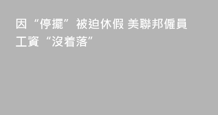 因“停擺”被迫休假 美聯邦僱員工資“沒着落”