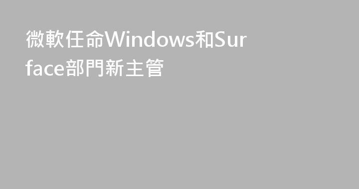 微軟任命Windows和Surface部門新主管