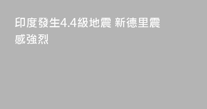 印度發生4.4級地震 新德里震感強烈