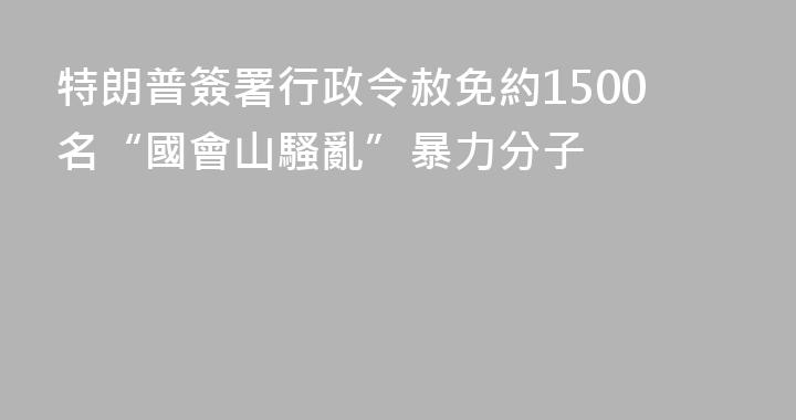 特朗普簽署行政令赦免約1500名“國會山騷亂”暴力分子