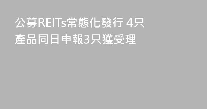 公募REITs常態化發行 4只產品同日申報3只獲受理