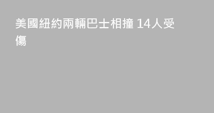 美國紐約兩輛巴士相撞 14人受傷