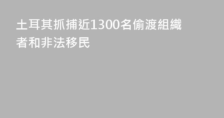 土耳其抓捕近1300名偷渡組織者和非法移民