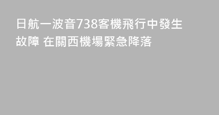 日航一波音738客機飛行中發生故障 在關西機場緊急降落