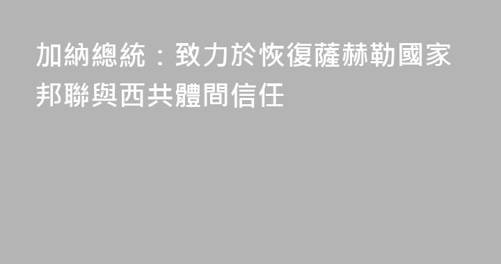 加納總統：致力於恢復薩赫勒國家邦聯與西共體間信任