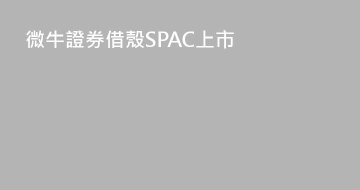 微牛證券借殼SPAC上市