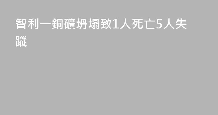 智利一銅礦坍塌致1人死亡5人失蹤