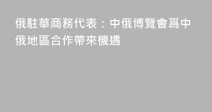 俄駐華商務代表：中俄博覽會爲中俄地區合作帶來機遇