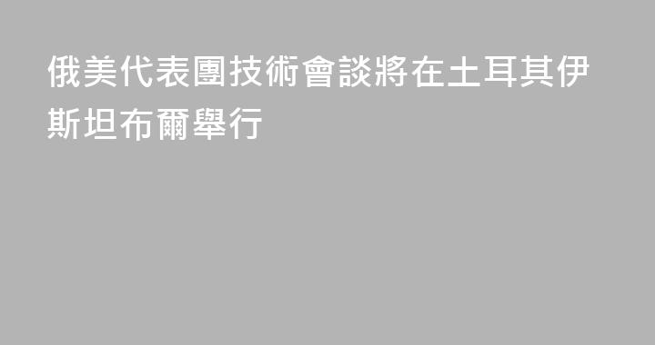 俄美代表團技術會談將在土耳其伊斯坦布爾舉行