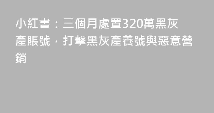 小紅書：三個月處置320萬黑灰產賬號，打擊黑灰產養號與惡意營銷