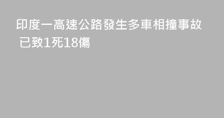 印度一高速公路發生多車相撞事故 已致1死18傷
