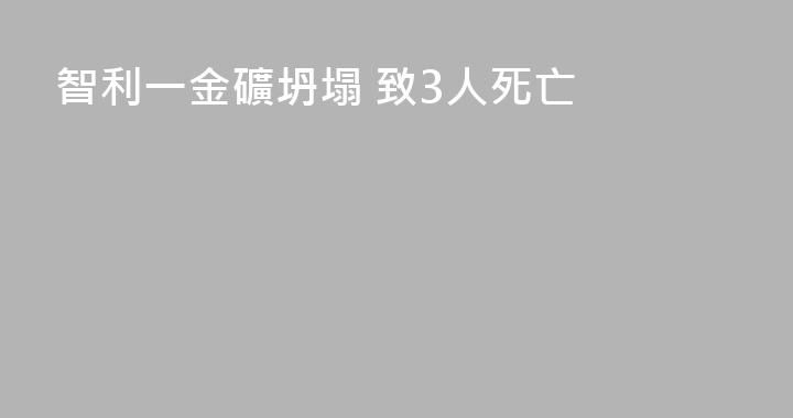 智利一金礦坍塌 致3人死亡