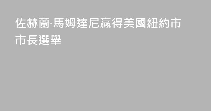 佐赫蘭·馬姆達尼贏得美國紐約市市長選舉