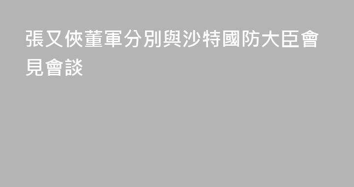 張又俠董軍分別與沙特國防大臣會見會談