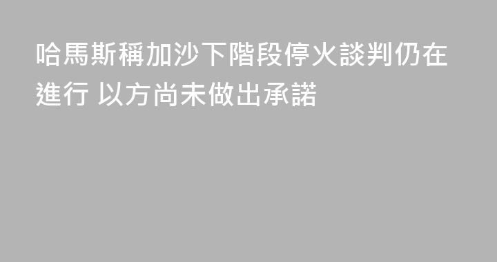 哈馬斯稱加沙下階段停火談判仍在進行 以方尚未做出承諾