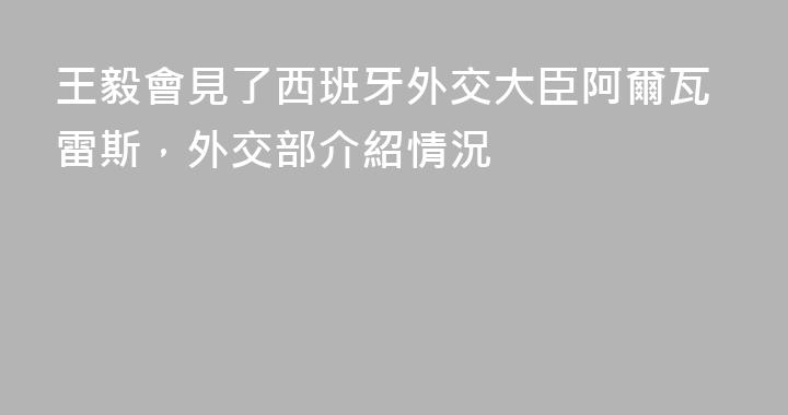 王毅會見了西班牙外交大臣阿爾瓦雷斯，外交部介紹情況