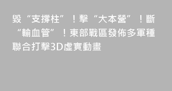 毀“支撐柱”！擊“大本營”！斷“輸血管”！東部戰區發佈多軍種聯合打擊3D虛實動畫