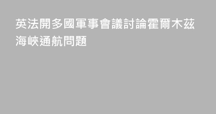 英法開多國軍事會議討論霍爾木茲海峽通航問題
