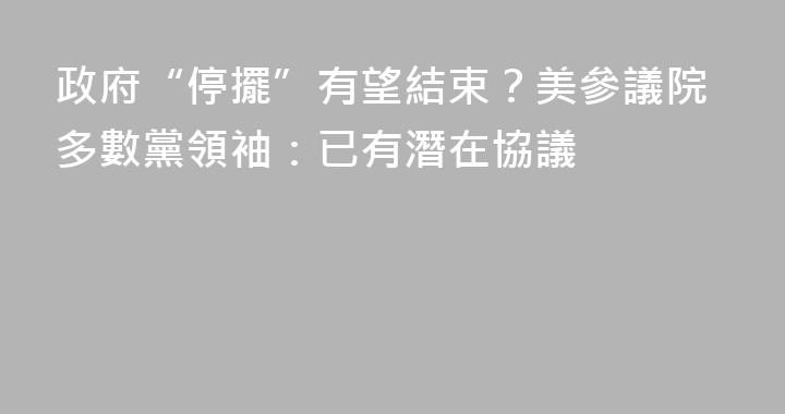 政府“停擺”有望結束？美參議院多數黨領袖：已有潛在協議