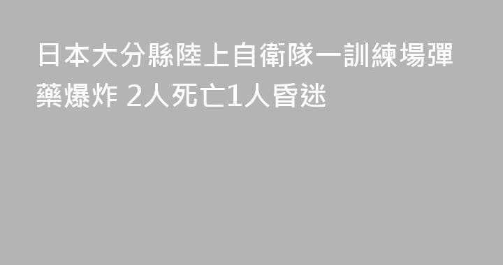 日本大分縣陸上自衛隊一訓練場彈藥爆炸 2人死亡1人昏迷