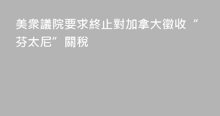 美衆議院要求終止對加拿大徵收“芬太尼”關稅