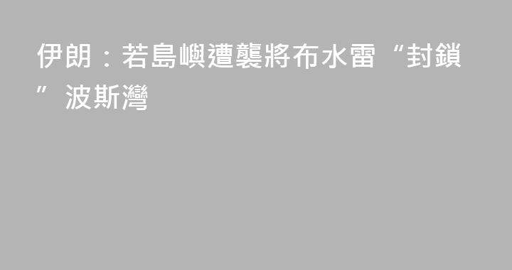伊朗：若島嶼遭襲將布水雷“封鎖”波斯灣