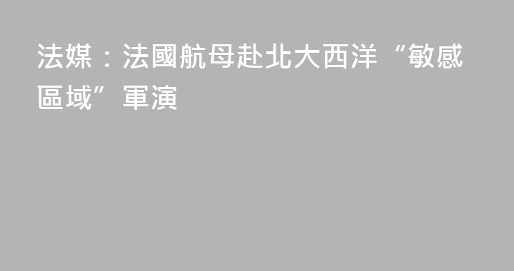 法媒：法國航母赴北大西洋“敏感區域”軍演