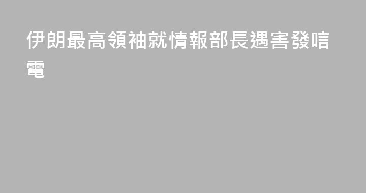 伊朗最高領袖就情報部長遇害發唁電
