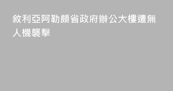敘利亞阿勒頗省政府辦公大樓遭無人機襲擊